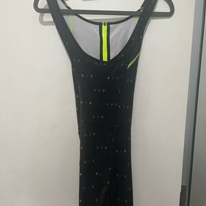 Nike Sequin Embellished Black and Yellow Athletic Jumpsuit